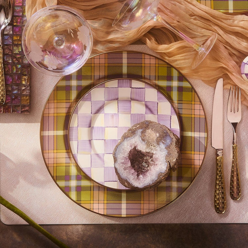 MacKenzie-Childs Tartan Violet Charger/Plate