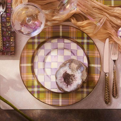 MacKenzie-Childs Tartan Violet Charger/Plate