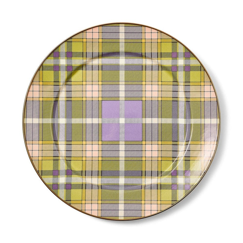 MacKenzie-Childs Tartan Violet Charger/Plate