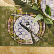 MacKenzie-Childs Tartan Violet Dinner Plate