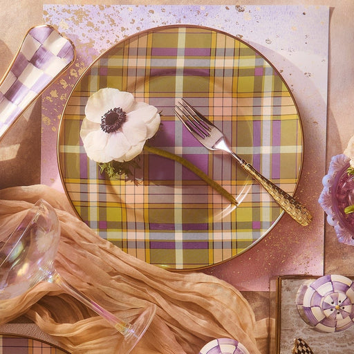 MacKenzie-Childs Tartan Violet Dinner Plate