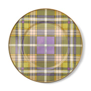 MacKenzie-Childs Tartan Violet Dinner Plate