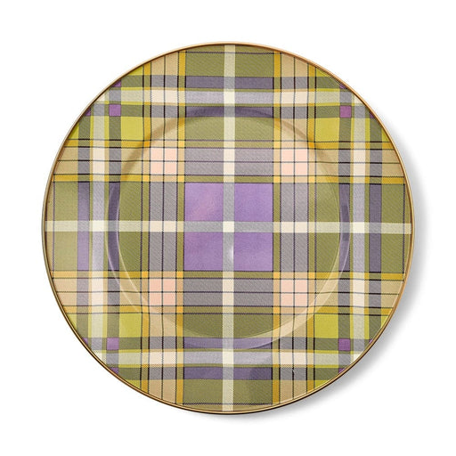 MacKenzie-Childs Tartan Violet Dinner Plate