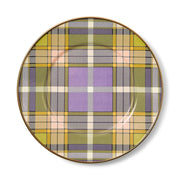 MacKenzie-Childs Tartan Violet Salad/Dessert Plate