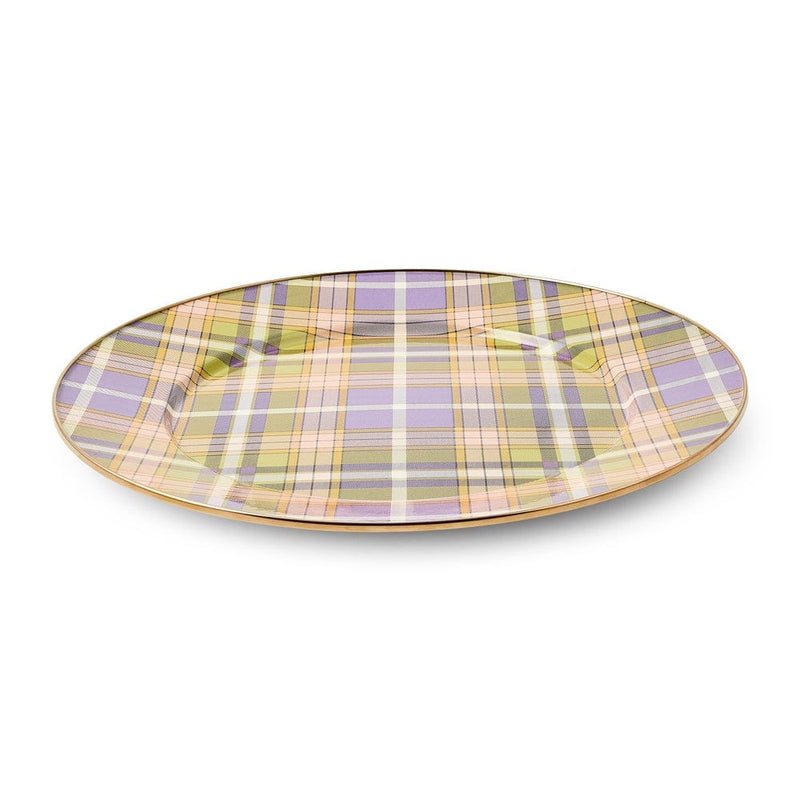 MacKenzie-Childs Tartan Violet Serving Platter
