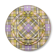 MacKenzie-Childs Tartan Violet Serving Platter
