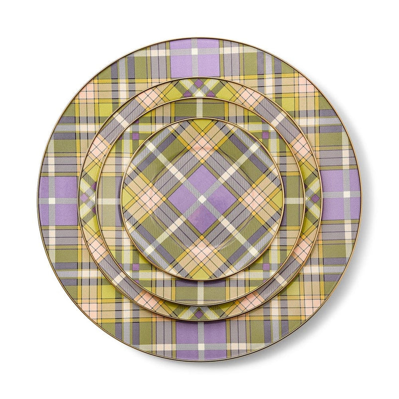 MacKenzie-Childs Tartan Violet Serving Platter
