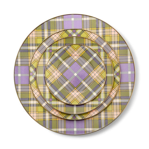 MacKenzie-Childs Tartan Violet Serving Platter