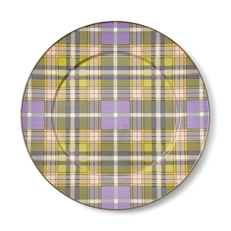 MacKenzie-Childs Tartan Violet Serving Platter