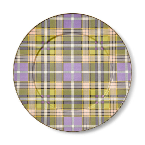 MacKenzie-Childs Tartan Violet Serving Platter