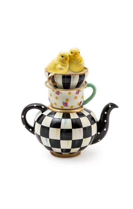 MacKenzie-Childs Tea Kettles Courtly Chickatee Teapot