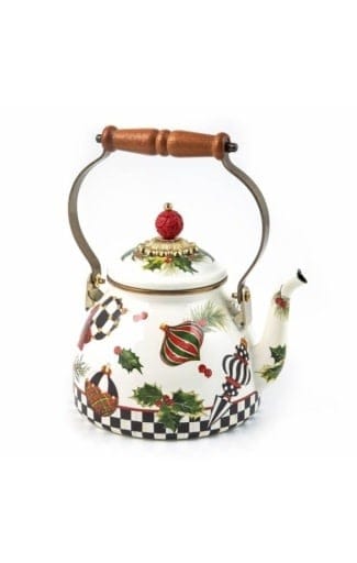 MacKenzie-Childs Tea Kettles Deck the Halls Tea Kettle - 2 Quart