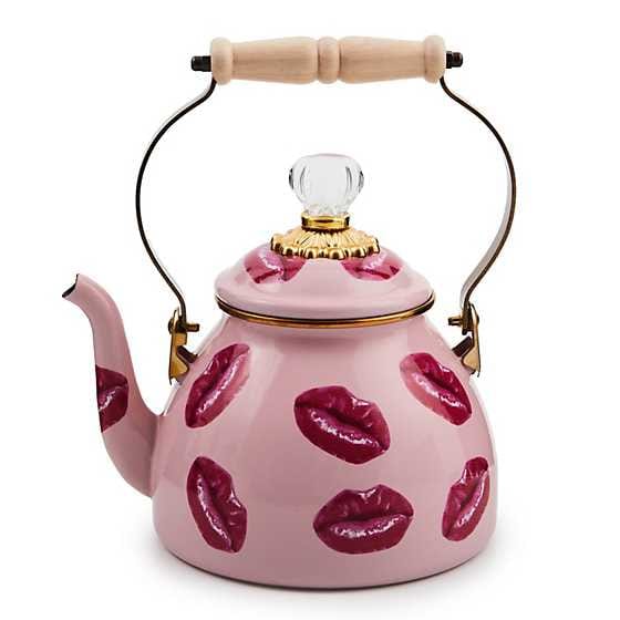 MacKenzie-Childs Tea Kettles Kiss Me 2 Quart Tea Kettle