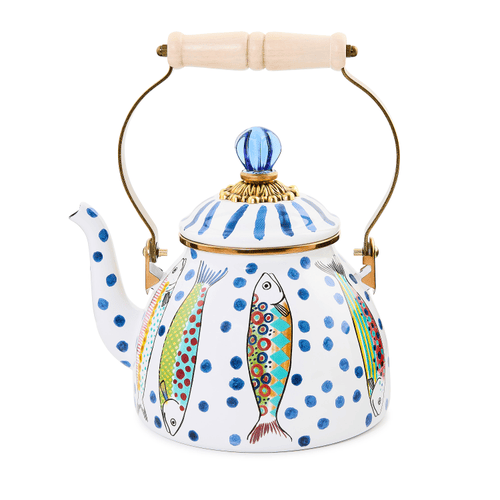 MacKenzie-Childs Tea Kettles Mackenzie-Childs Collective Series 2025 -  Go Fish 2 quart tea kettle