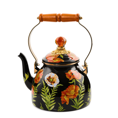 MacKenzie-Childs Tea Kettles Mackenzie-Childs Collective Series 2025 - Poppy 2 Quart Tea Kettle