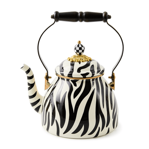 MacKenzie-Childs Tea Kettles Mackenzie-Childs Collective Series 2025 -  Zebra 2 Quart Tea Kettle