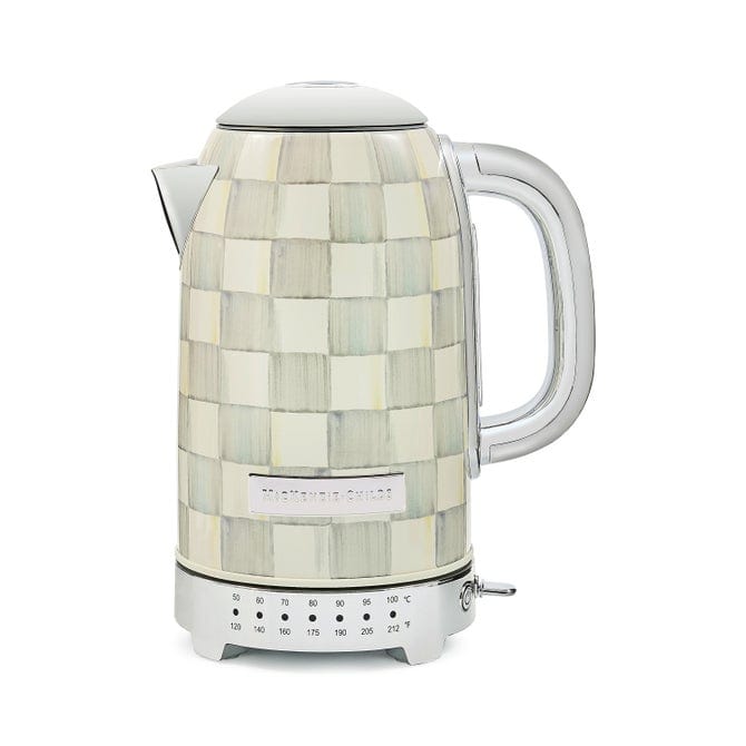 Mackenzie-Childs Sterling Check Electric Kettle — Treasured Accents