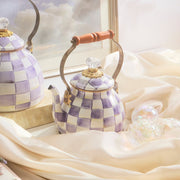 MacKenzie-Childs Tea Kettles Mackenzie-Childs Violet Check 2 Quart Tea Kettle
