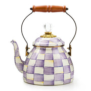 MacKenzie-Childs Tea Kettles Mackenzie-Childs Violet Check 2 Quart Tea Kettle