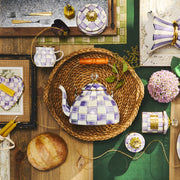 MacKenzie-Childs Tea Kettles Mackenzie-Childs Violet Check 3 Quart Tea Kettle