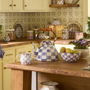 MacKenzie-Childs Tea Kettles Mackenzie-Childs Violet Check 3 Quart Tea Kettle