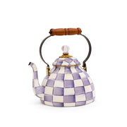 MacKenzie-Childs Tea Kettles Mackenzie-Childs Violet Check 3 Quart Tea Kettle