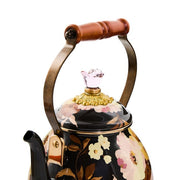 MacKenzie-Childs Tea Kettles Mackenzie-Childs Wild Rose Brown 2 Quart Tea Kettle