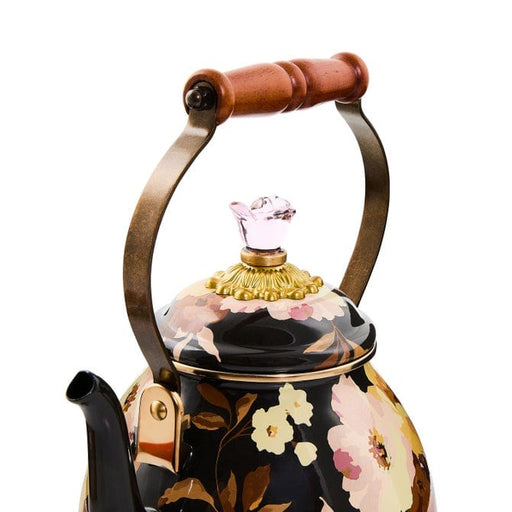 MacKenzie-Childs Tea Kettles Mackenzie-Childs Wild Rose Brown 2 Quart Tea Kettle