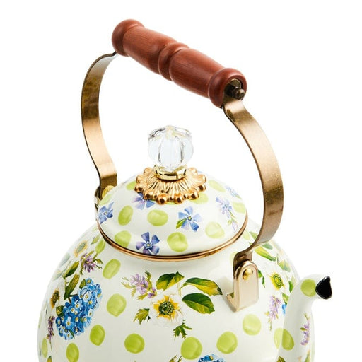MacKenzie-Childs Tea Kettles Mackenzie-Childs Wildflowers Green 3 Quart Tea Kettle