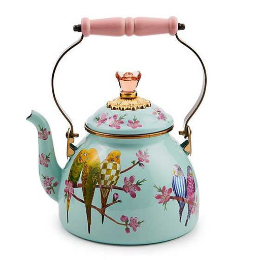 MacKenzie-Childs Tea Kettles Parakeet Party 2 Quart Tea Kettle