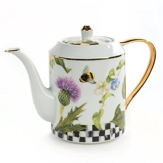 MacKenzie-Childs Tea Kettles Thistle & Bee Teapot