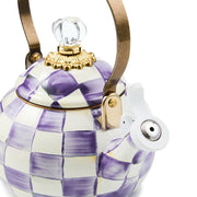 MacKenzie-Childs Tea Kettles Violet Check Whistling Tea Kettle