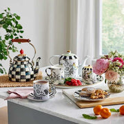 MacKenzie-Childs Teapots Butterfly Toile Teapot