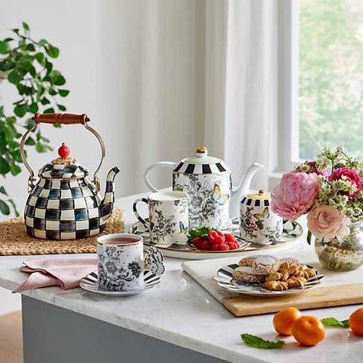 MacKenzie-Childs Teapots Butterfly Toile Teapot
