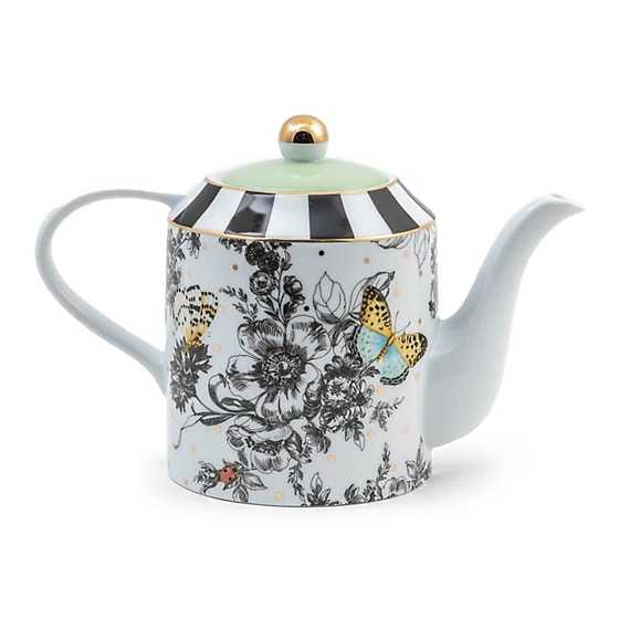 MacKenzie-Childs Teapots Butterfly Toile Teapot
