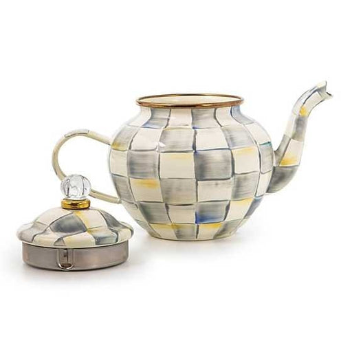 MacKenzie-Childs Teapots Sterling Check 4 Cup Teapot