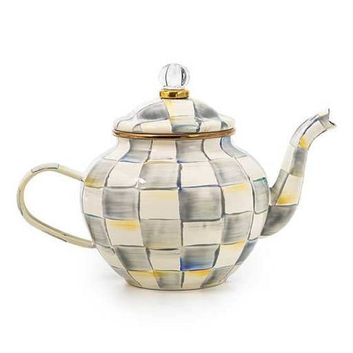 MacKenzie-Childs Teapots Sterling Check 4 Cup Teapot