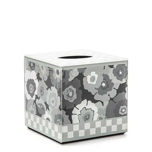 MacKenzie-Childs Tissue box Always Flowers Grey Boutique Tissue Box Cover