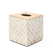 MacKenzie-Childs Tissue Box Mackenzie-Childs Mocha Check Glass Boutique Tissue