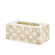 MacKenzie-Childs Tissue Box Mocha Check Standard Tissue Box Cover