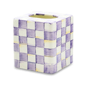 MacKenzie-Childs Tissue Box Violet Check Boutique Tissue Box Cover