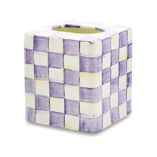 MacKenzie-Childs Tissue Box Violet Check Boutique Tissue Box Cover