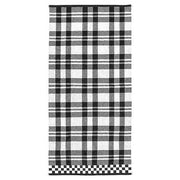 MacKenzie-Childs Towels Black & White Tartan Towel - Bath Towel
