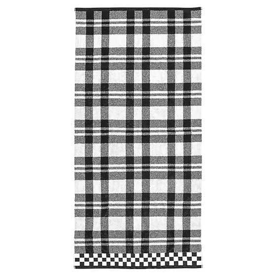 MacKenzie-Childs Towels Black & White Tartan Towel - Bath Towel