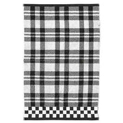 MacKenzie-Childs Towels Black & White Tartan Towel - Hand Towel