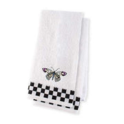 MacKenzie-Childs Towels Butterfly Hand Towels - Set of 2