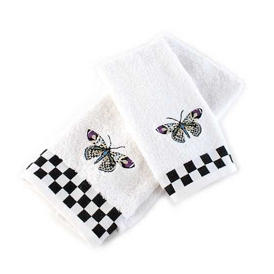 MacKenzie-Childs Towels Butterfly Hand Towels - Set of 2