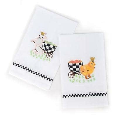 MacKenzie-Childs Towels Egg Hunt Guest Towel Set of 2