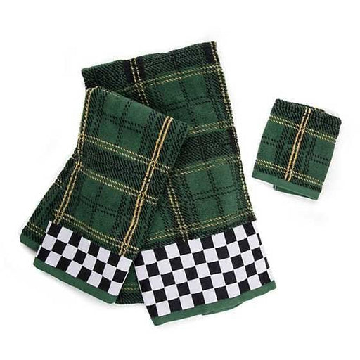MacKenzie-Childs Towels Evergreen Plaid Hand Towel