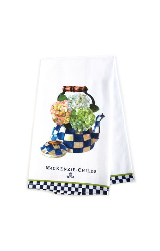 MacKenzie-Childs Towels Hydrangea Tea kettle Dish Towel